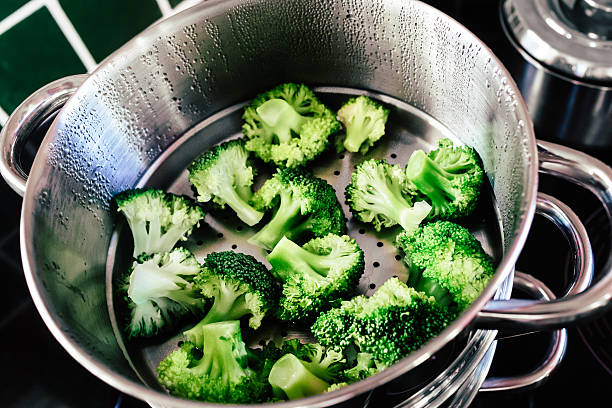 Steaming Broccoli Florets